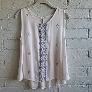 Sophie Rue Embroidered Gauze Sleeveless top S